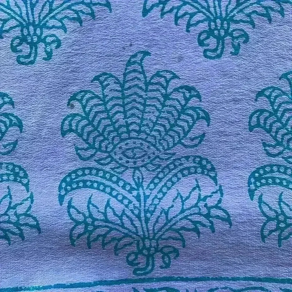 Anthropology 100% Silk Halter Tank Top Lavender Purple Teal Pattern Women Sz 10 - Picture 7 of 11